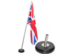 Egykaros zászlóeltartó, kő , fekete