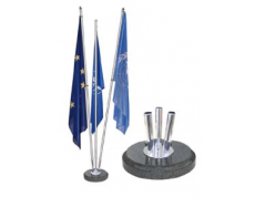 Háromágú zászlótalp kő, fekete